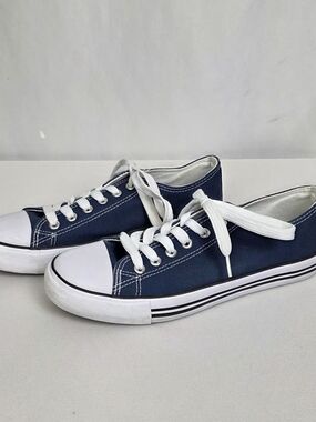 Women's Epicstep Navy Blue Canvas Sneakers Size 8